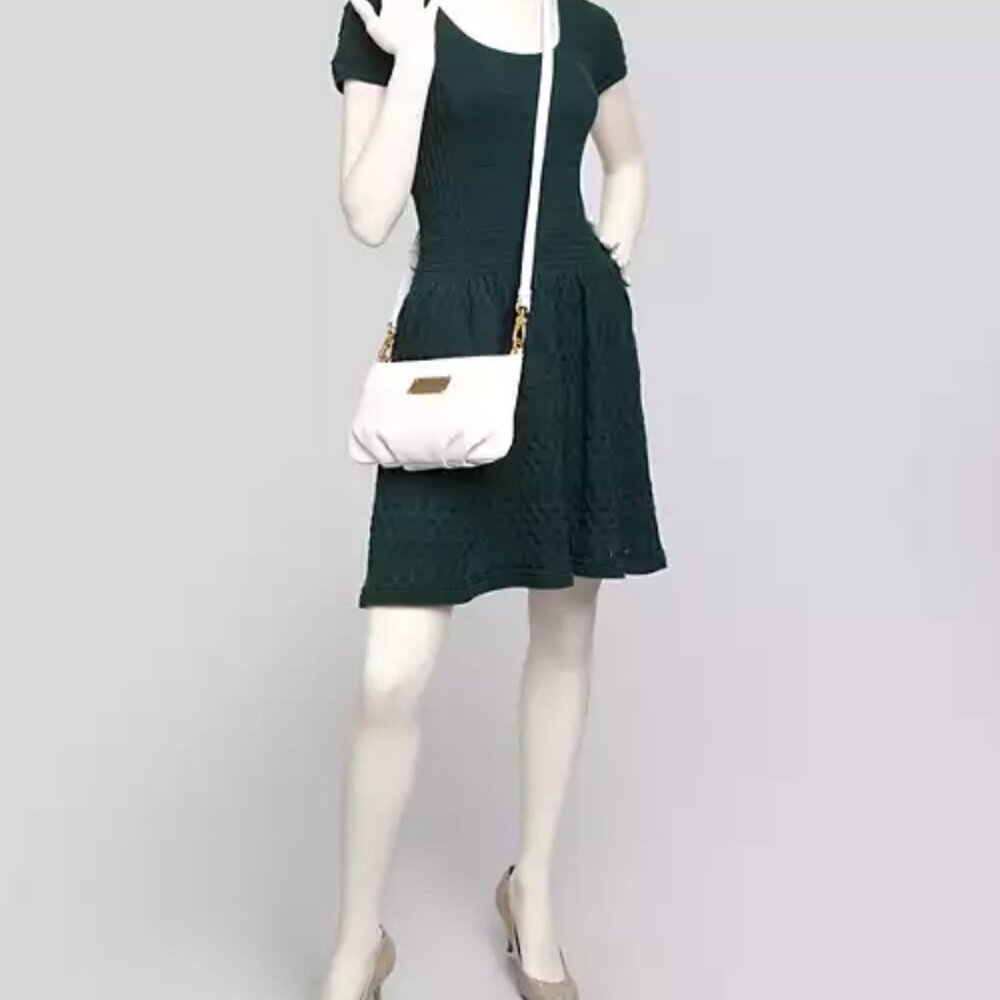 Marc by Marc Jacobs Classic Q Percy Small Black Leather Crossbody bag purse - Picture 3 of 13